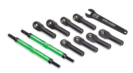 Traxxas 8638G Green Aluminum TUBES Toe Link (Front or Rear) 2-Pack E-Revo 2.0