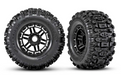 Traxxas 8979 Belted Sledgehammer Tires on Black 2.8 Wheels with 17mm Hex for MAXX