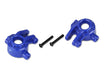 Traxxas 9037X Blue Extreme Heavy Duty Front Steering Blocks for 9080 Upgrade Kit
