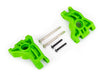 Traxxas 9050G Green Extreme Heavy Duty Rear Stub Axle Carriers for 9080 Upgrade Kit