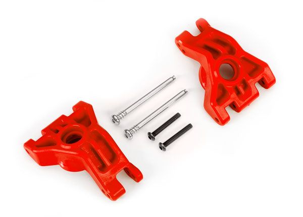 Traxxas 9050R Red Extreme Heavy Duty Rear Stub Axle Carriers for 9080 Upgrade Kit
