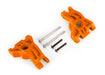 Traxxas 9050T Orange Extreme Heavy Duty Rear Stub Axle Carriers for 9080 Upgrade Kit