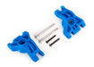 Traxxas 9050X Blue Extreme Heavy Duty Rear Stub Axle Carriers for 9080 Upgrade Kit