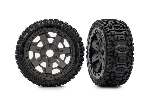 Traxxas 9073 Sledgehammer® Tires on 3.0" Gray Wheels (1 Pair)
