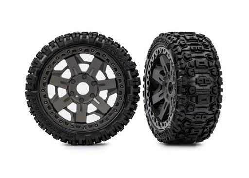 Traxxas 9073 Sledgehammer® Tires on 3.0" Gray Wheels (1 Pair)