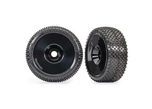 Traxxas 9074-BLK Response Pro Tires on 3.0" Black Dish Wheels 1 Pair