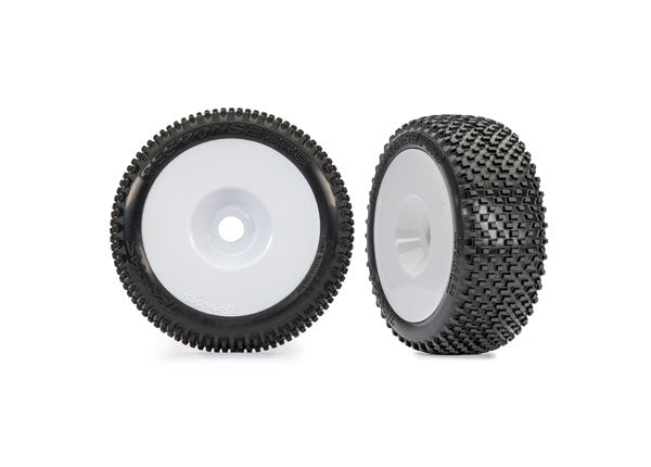 Traxxas 9074-WHT Response Pro Tires on 3.0" White Dish Wheels 1 Pair