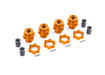 Traxxas 9086-ORNG Orange Aluminum 17mm Short Splined Wheel Hubs for use with 9080 Upgrade Kit (Set of 4)