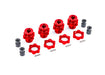 Traxxas 9086-RED Red Aluminum 17mm Short Splined Wheel Hubs for use with 9080 Upgrade Kit (Set of 4)