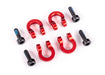 Traxxas 9734R Red Aluminum D-Rings for TRX-4M Bumper (4 Pack)