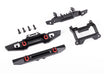 Traxxas 9734X Black Aluminum Front/ Rear Bumper Set for TRX-4M Defender Body