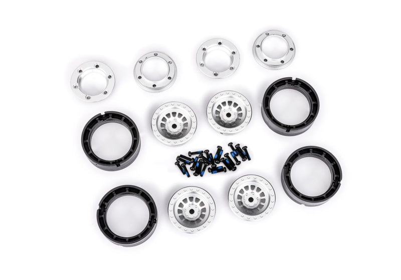 Traxxas 9881 TRX-4M 1" Silver Aluminum Beadlock Wheels 4 Pack