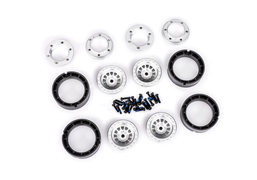 Traxxas 9881 TRX-4M 1" Silver Aluminum Beadlock Wheels 4 Pack