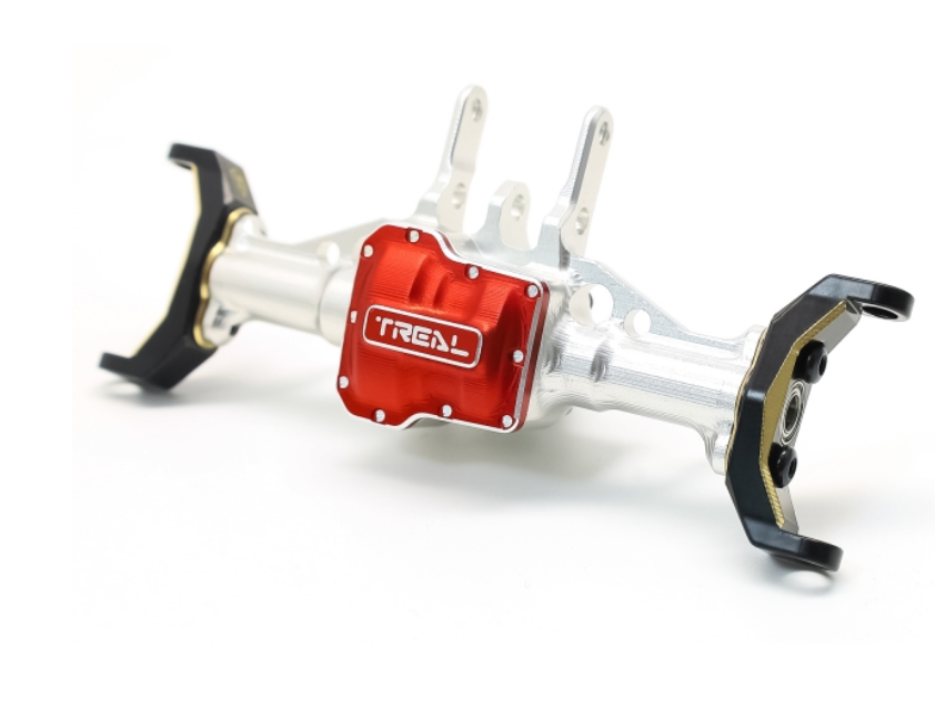 Treal Hobby Aluminum Front Axle Housing for Traxxas TRX-4M w/Brass C Hubs (Silver) X003QX7DWH