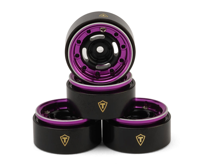 Treal Hobby TSCX30-100 Type-F 0.7" Purple Aluminum Micro Crawler Beadlock Wheels