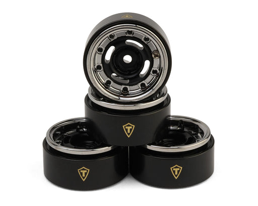 Treal Hobby TSCX30-102 Type-F 0.7" Chrome Aluminum Micro Crawler Beadlock Wheels