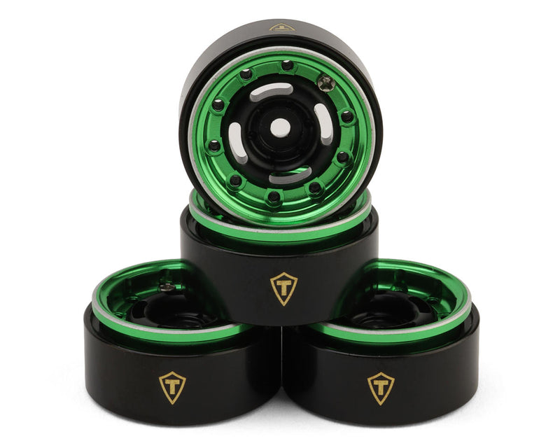 Treal Hobby TSCX30-99 (X00568HP91) Type-F 0.7" Green Aluminum Micro Crawler Beadlock Wheels