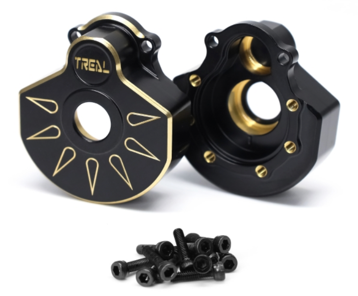 Treal Hobby (X0023F5BFF) Black 93g Brass Outer Portal Cover for TRX-4 TRX-6
