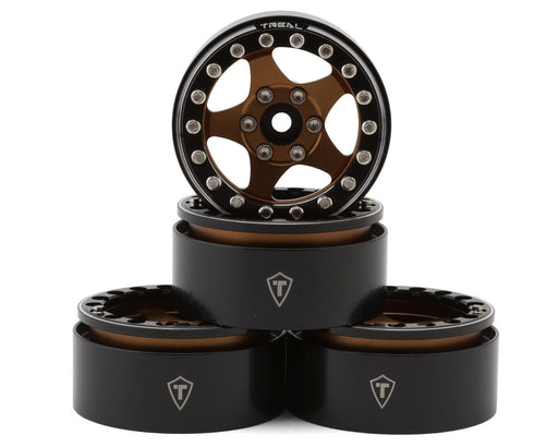 Treal Hobby (X002VQU3XB) Bronze Black 1.9" Type E Classic 5 Spoke Beadlock Wheels 4 Pack