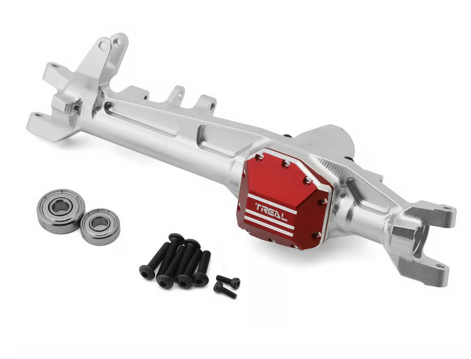 Treal Hobby (X002ZL6QFV) Silver Aluminum Front Straight Axle Housing SCX10iii