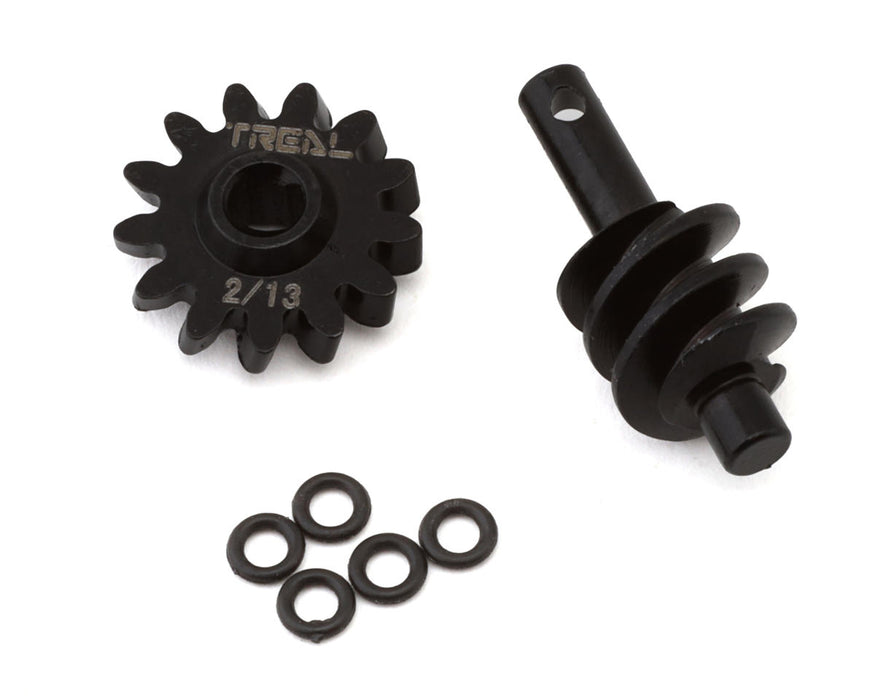 Treal Hobby (X0033EU1FF) Steel 2T/13T Overdrive Differential Gears for SCX24