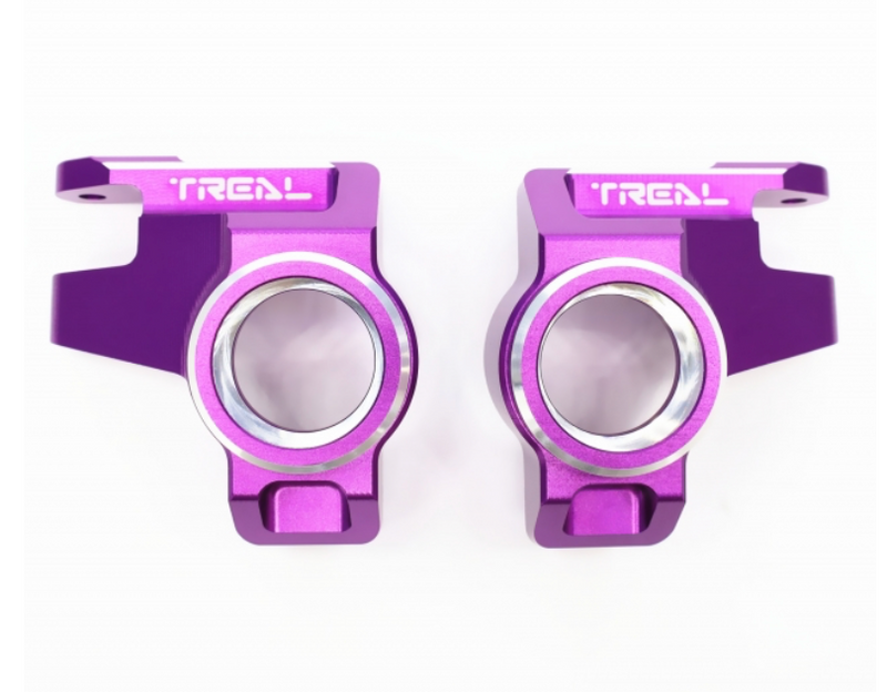 Treal Hobby (X0034F9KB9) Purple Aluminum Left/Right Front Hubs for SCX6
