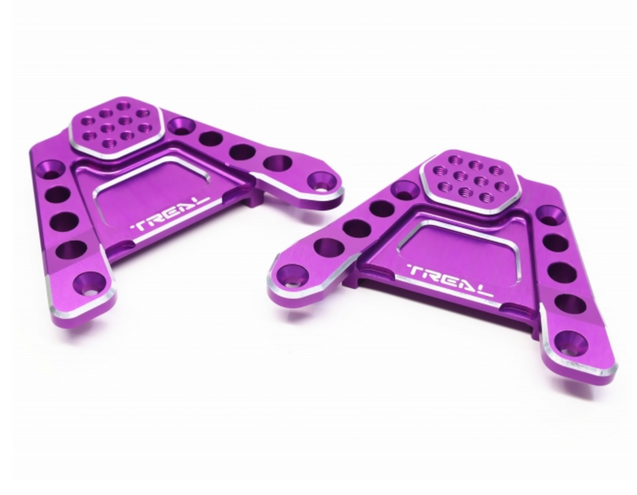 Treal Hobby (X0034GEDKB) Purple Aluminum Rear Shock Towers for SCX6