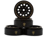 Treal Hobby (X0039345J3) Type A 1.0" Black 40g 12-Hole Brass Beadlock Wheels 4 Pack