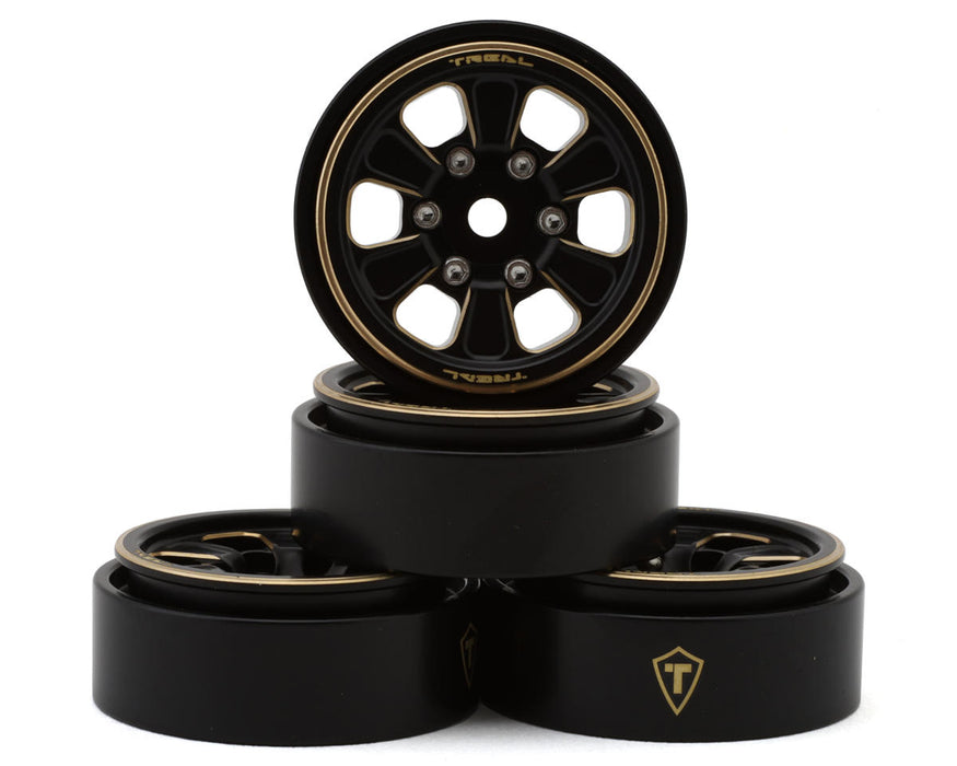 Treal Hobby (X003FMJ1V5) 1.0" Brass Type B 6 Spoke Black Beadlock Wheels 4 Pack
