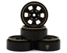 Treal Hobby (X003FMJ1V5) 1.0" Brass Type B 6 Spoke Black Beadlock Wheels 4 Pack