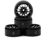 Treal Hobby (X003JC1RMR) 1.9" Black/Silver V-Spoke Beadlock Wheels Type L  Set of 4