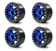Treal Hobby (X003KV5HYB) 1.9" Black and Blue Beadlock Wheels Type E 5 Spoke Set of 4
