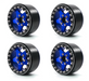 Treal Hobby (X003KV5HYB) 1.9" Black and Blue Beadlock Wheels Type E 5 Spoke Set of 4