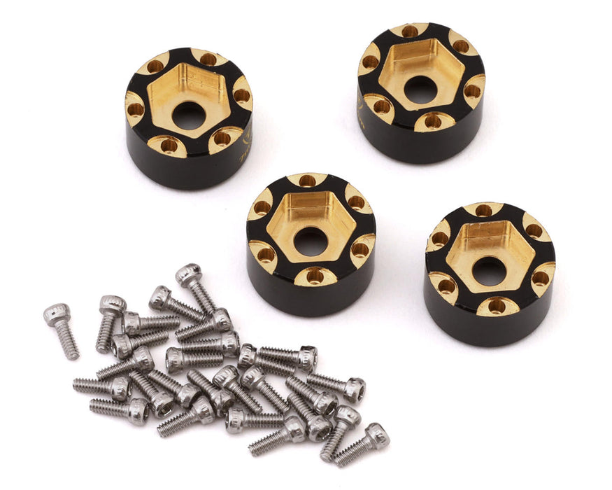 Treal Hobby (X003TBO09P) 3.5g Brass 7mm Wheel Hub Spacers for SCX24 4 Pack