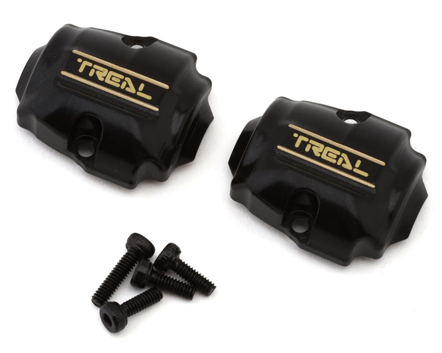 Treal Hobby (X0048D6EMT) Black 13g Brass Front & Rear Differential Covers for Ascent-18