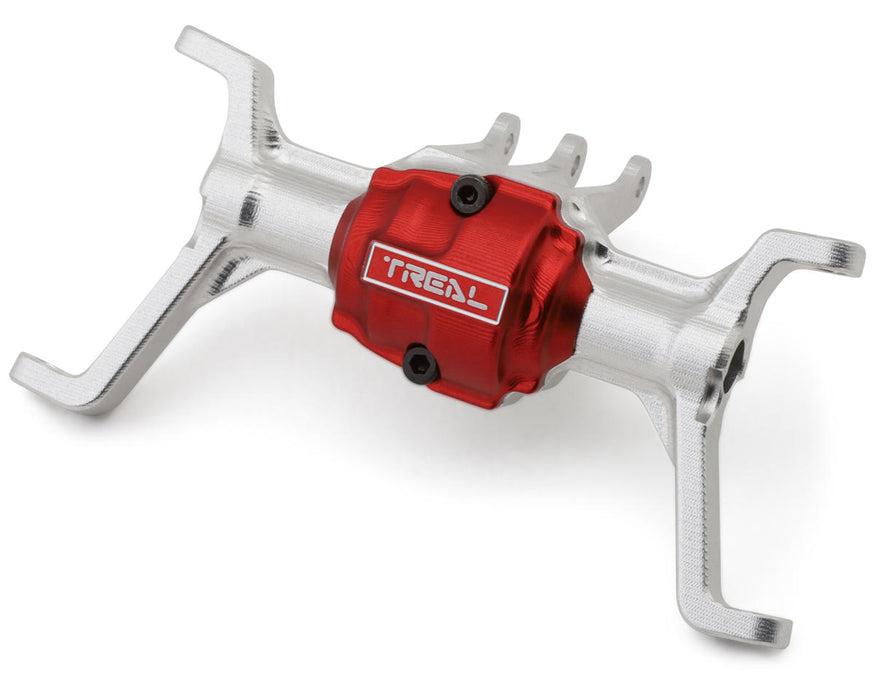 Treal Hobby (X0048D6EN3) Silver 7075 Aluminum Front Axle Housing with Hubs for Ascent-18