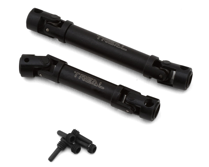 Treal Hobby (X004FBALQJ) Black Heavy Duty Hardened Steel Center Driveshafts Set for Ascent-18