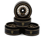 Treal Hobby (X004IO8O85) Black and Gold Type D 1.0" Brass Beadlock Crawler Wheels 40 gram 4 Pack