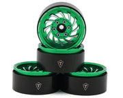 Treal Hobby (X004UDWH87) Green 1.9" Type L Aluminum Cyclone/Whirlwind Beadlock Wheels Set of 4