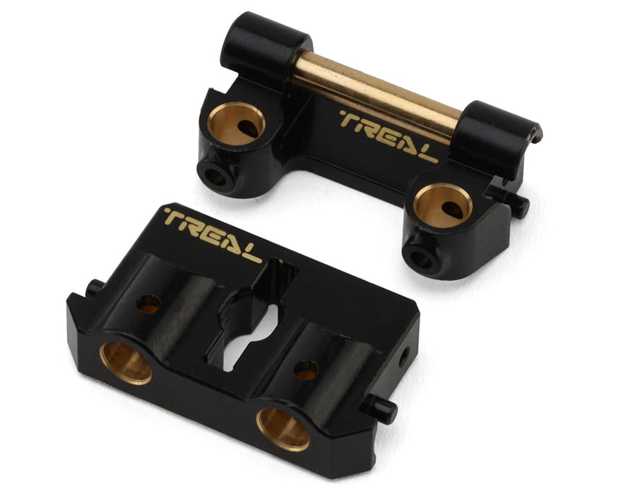 Treal Hobby (X004XTMZNZ) Black 30.4g Brass Front & Rear Bumper Mounts for Ascent-18