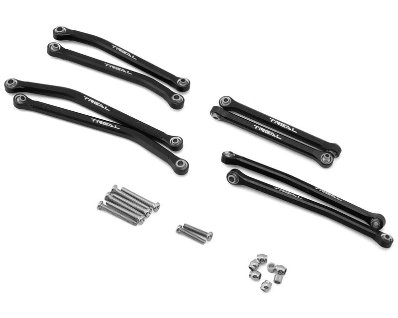 Treal Hobby (X005014J25) Axial SCX30 Black Aluminum High Clearance Suspension Links Set