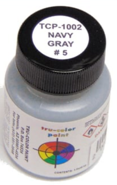 Tru-Color 1002 Navy Gray 5-U 1939 1oz Acrylic Model Paint