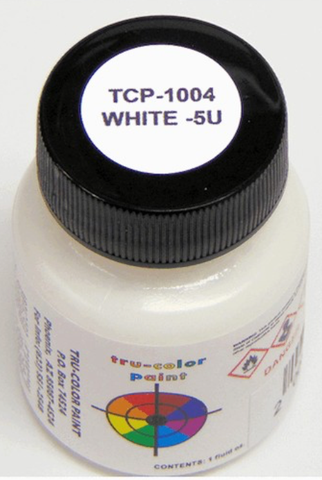 Tru-Color 1004 White 5-U 1oz Acrylic Model Paint