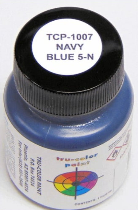 Tru-Color 1007 Navy Blue 5-N 1oz Acrylic Model Paint