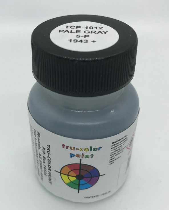 Tru-Color 1012 5-P Pale Gray 1oz Acrylic Model Paint — White Rose Hobbies