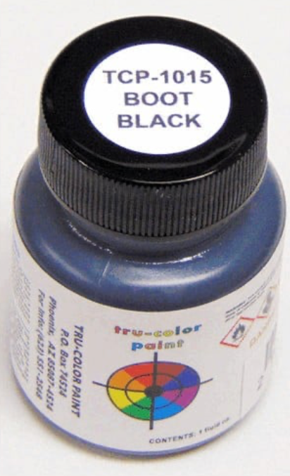 Tru-Color 1015 Boot Black 1oz Acrylic Model Paint