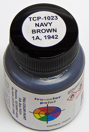 Tru-Color 1023 Navy Brown 1-A 1942 1oz Acrylic Model Paint