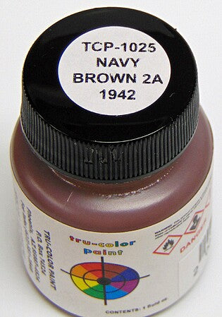 Tru-Color 1025 Navy Brown 2-A 1942 1oz Acrylic Model Paint