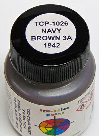 Tru-Color 1026 Navy Brown 3-A 1942 1 oz. Acrylic Model Paint
