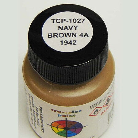 Tru-Color 1027 Navy Brown 4-A 1942 1oz Acrylic Model Paint